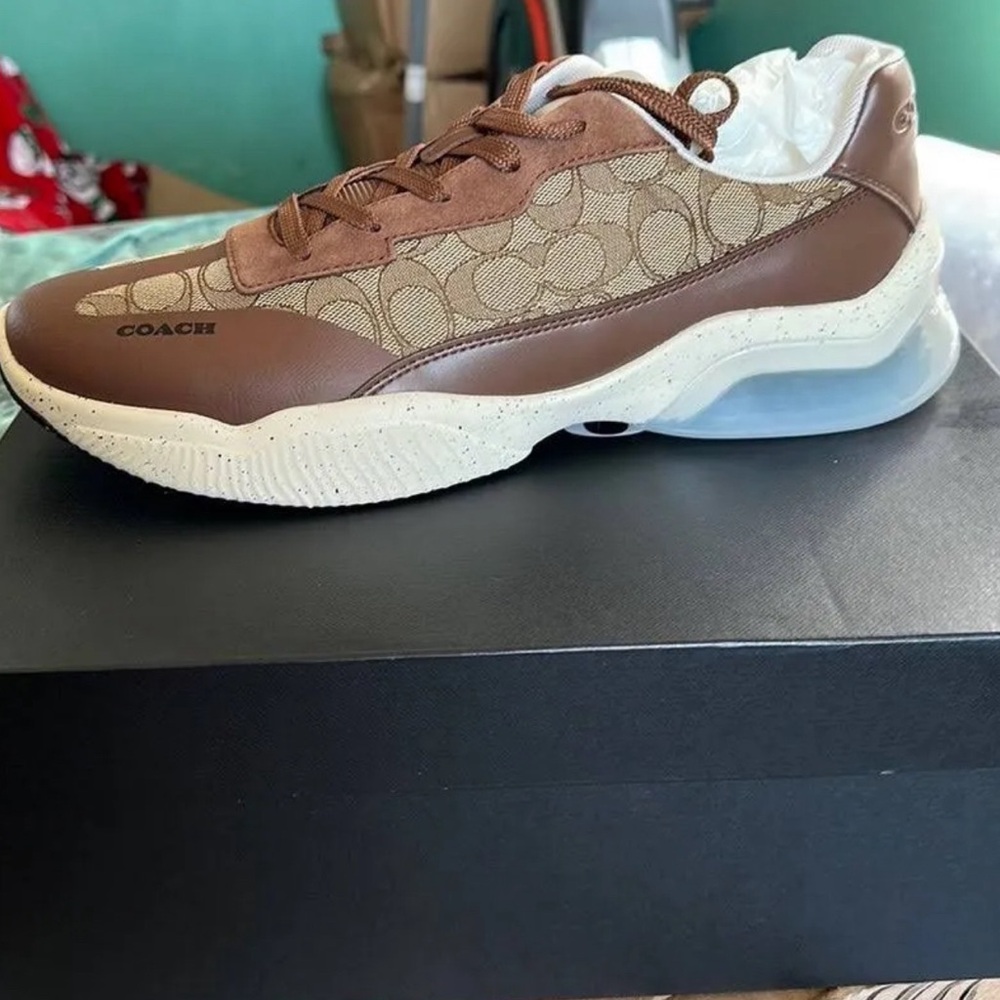 Men’s coach shoes , wore them twice .